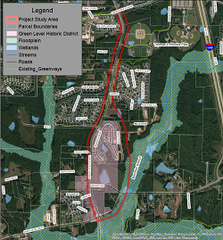 Green Level West Study Map