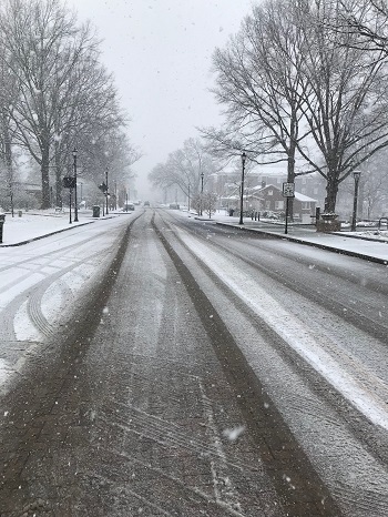 Snow on Academy Street