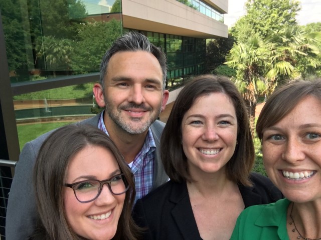 Sean, Carolyn, Allison, and McKenzie on City Hall Selfie day