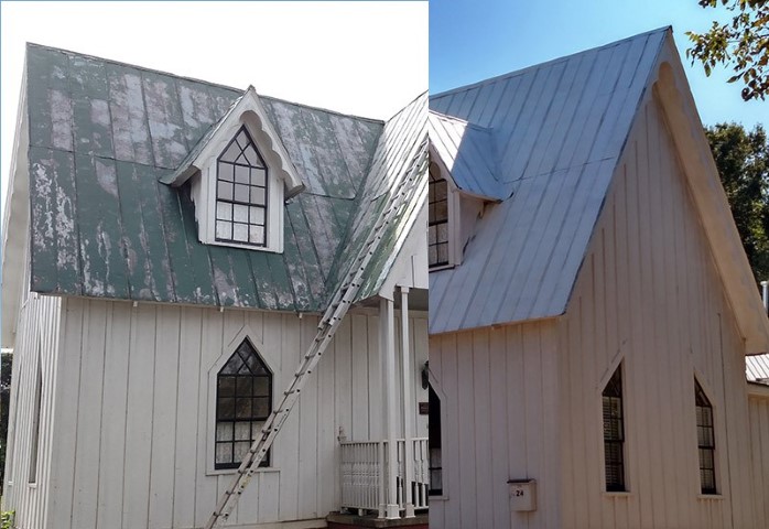 Ivey Ellington Roof before and after image