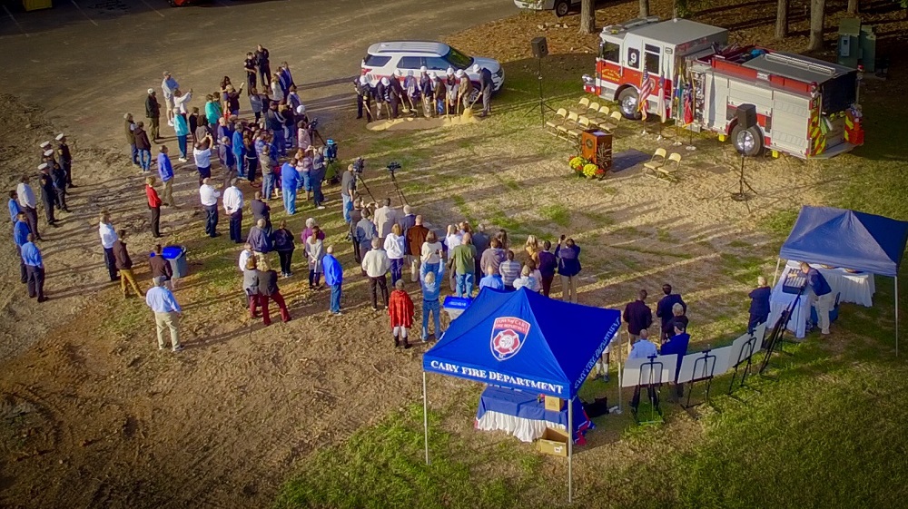 Fire Station 9 Groundbreaking Aerial image