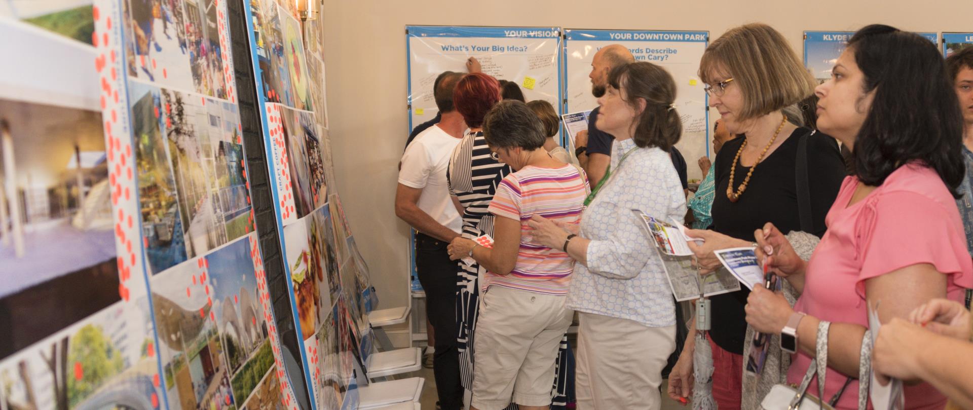 Citizens participating in a public information seminar