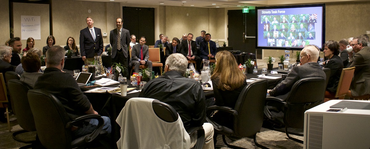 Town employees and officials at the second quarter 2019 retreat