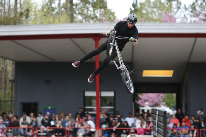 BMX rider at skate cary