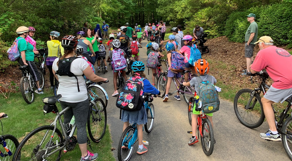 Bike ride on a greenway