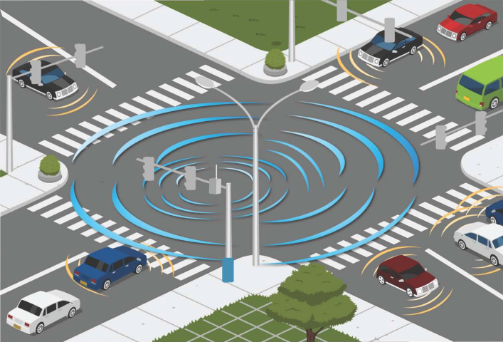 Connected vehicles graphic