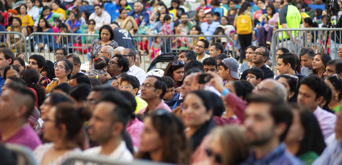 Crowd watching performance at Diwali 2019