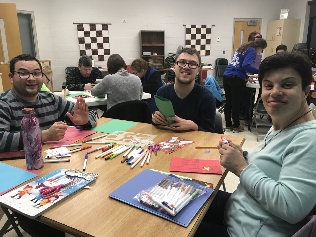 Specialized Recreation participants Making Holiday Cards