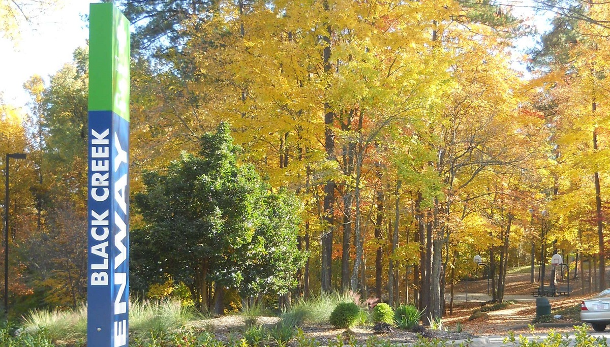 Black Creek Greenway entrance sign