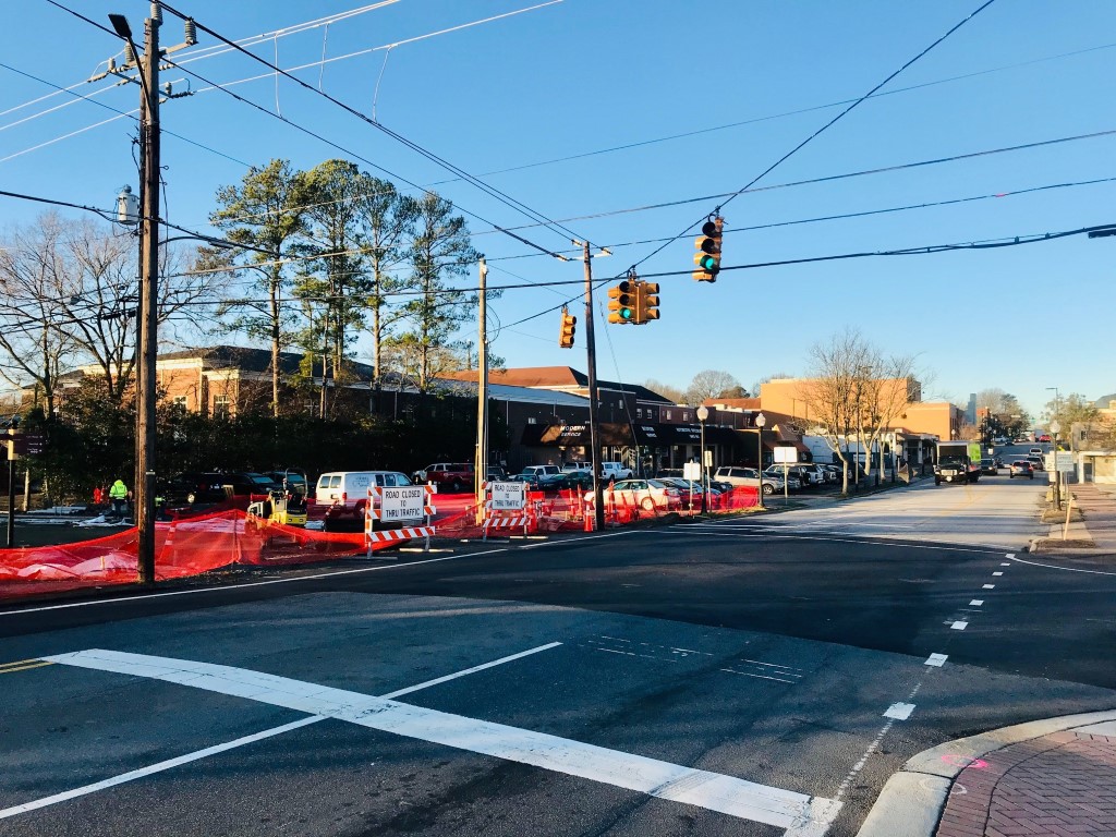 Walker St at East Chatham Street intersection