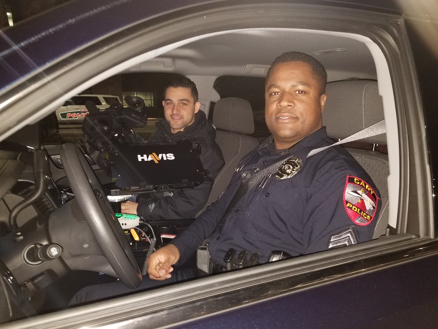 Police Officers in police car