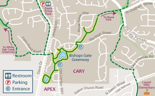 Bishops Gate Greenway Map