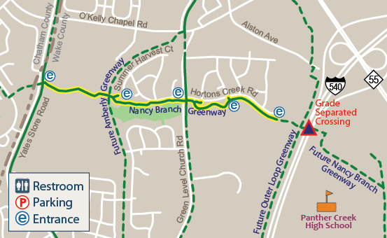 Nancy Branch Greenway Map