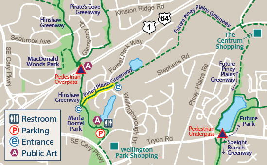 Piney Plains Greenway Map