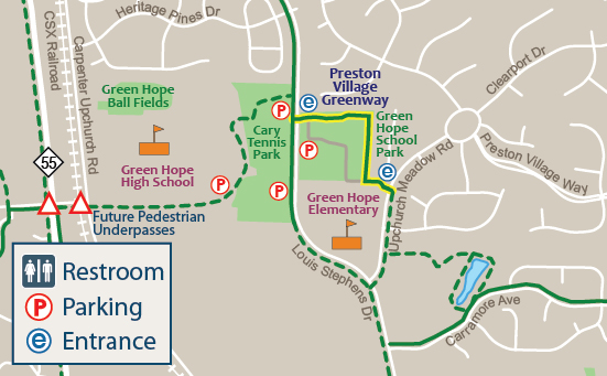 Preston Village Greenway Map