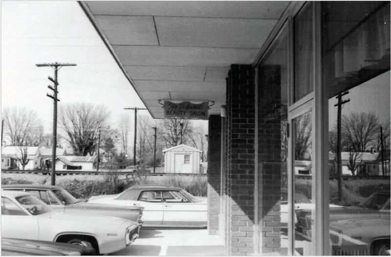 Vintage shot of shopping center