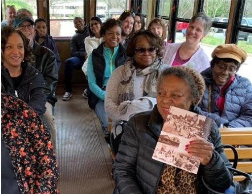 Riders on a Trolley Tour