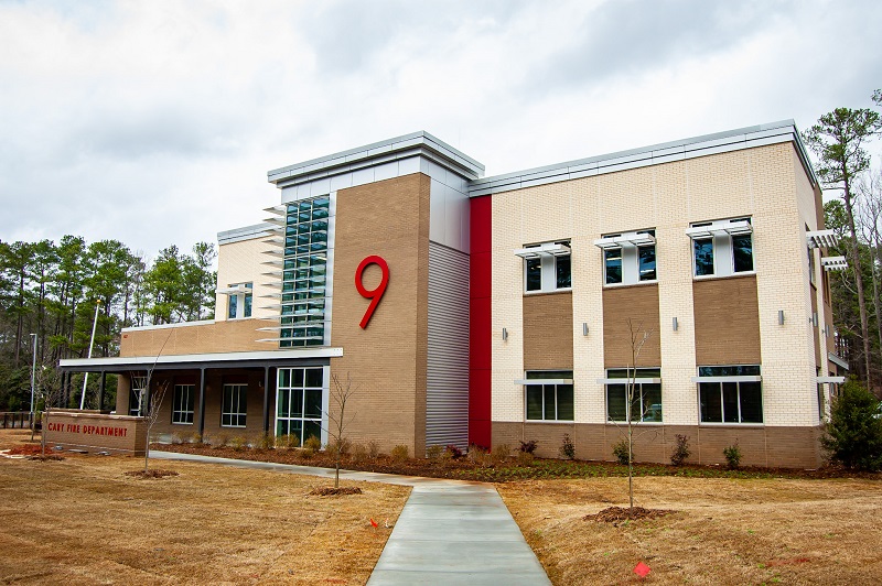 View of Fire Station 9 from Walnut Street