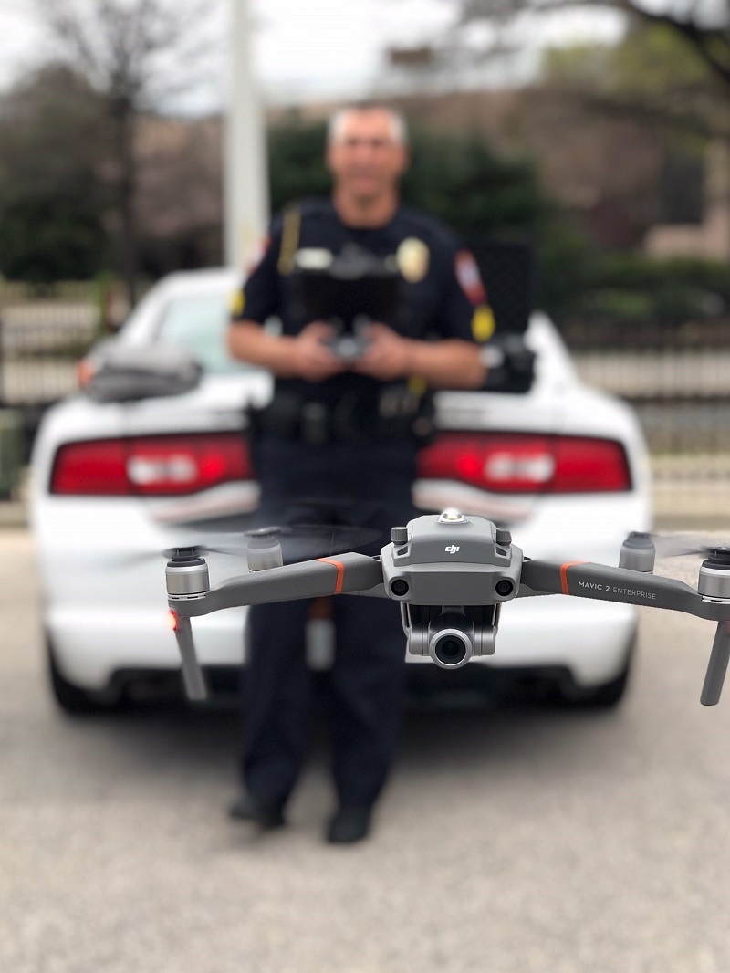 Police Officer with Drone