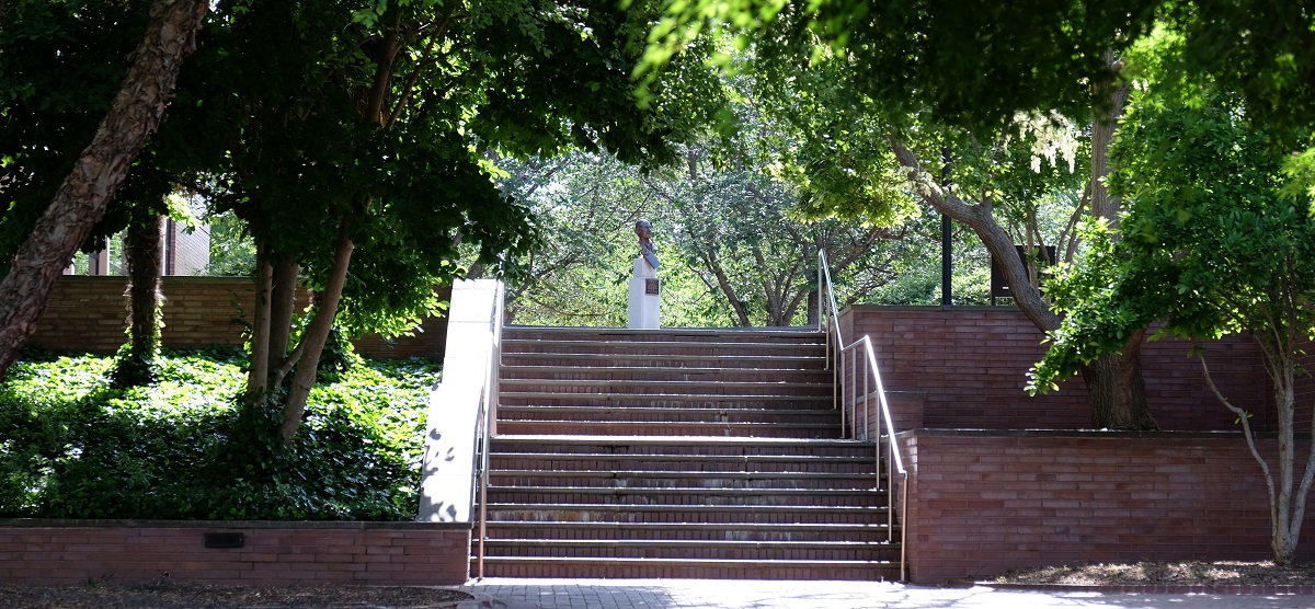 Steps in courtyard at Town Hall