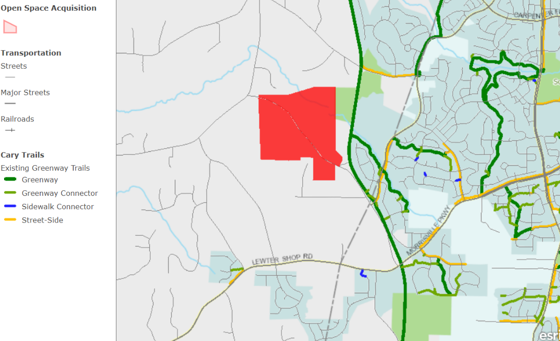 map of open space area