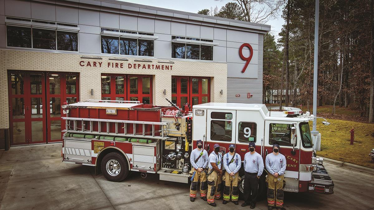 Firefighters at Fire Station 9