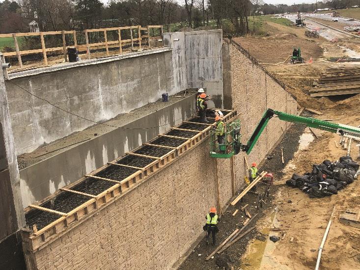 Carpenter Fire Station Road Bridge and Intersection Improvements Project Concrete Wall