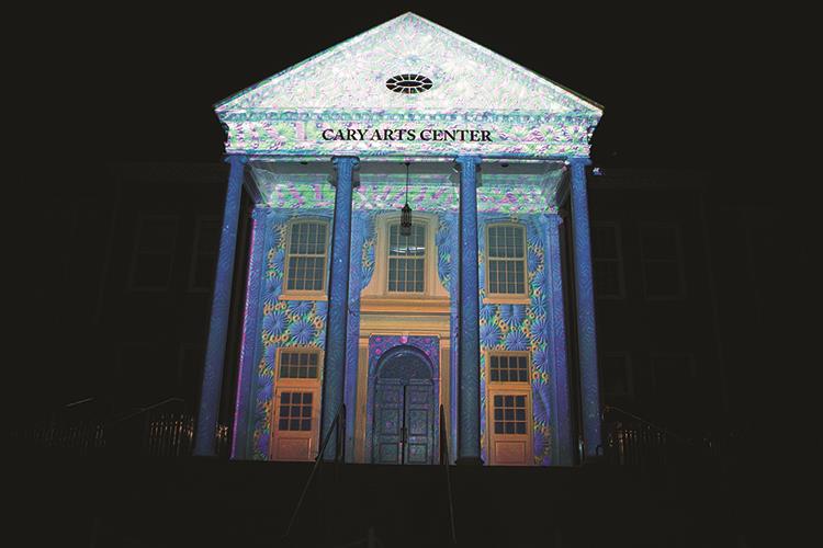 Lights on Cary Arts Center for Celebrate Cary event