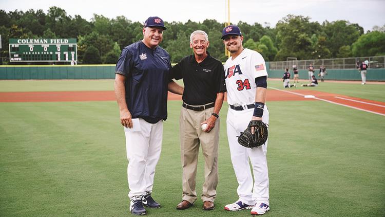 Mayor Harold Weinbrecht at USA Baseball Training Complex