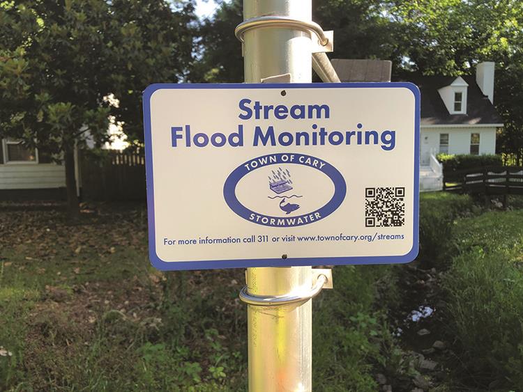 Stream Flood Sensor Sign