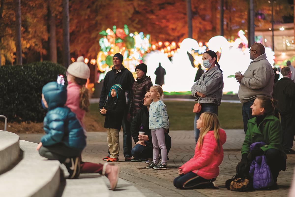 Families at Chinese Lantern Festival