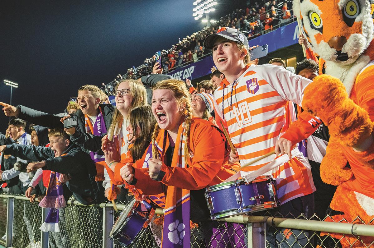 Fans at NCAA soccer event