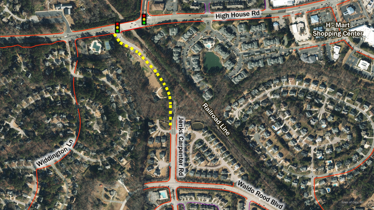 Jenks Carpenter Rd Sidewalk Map