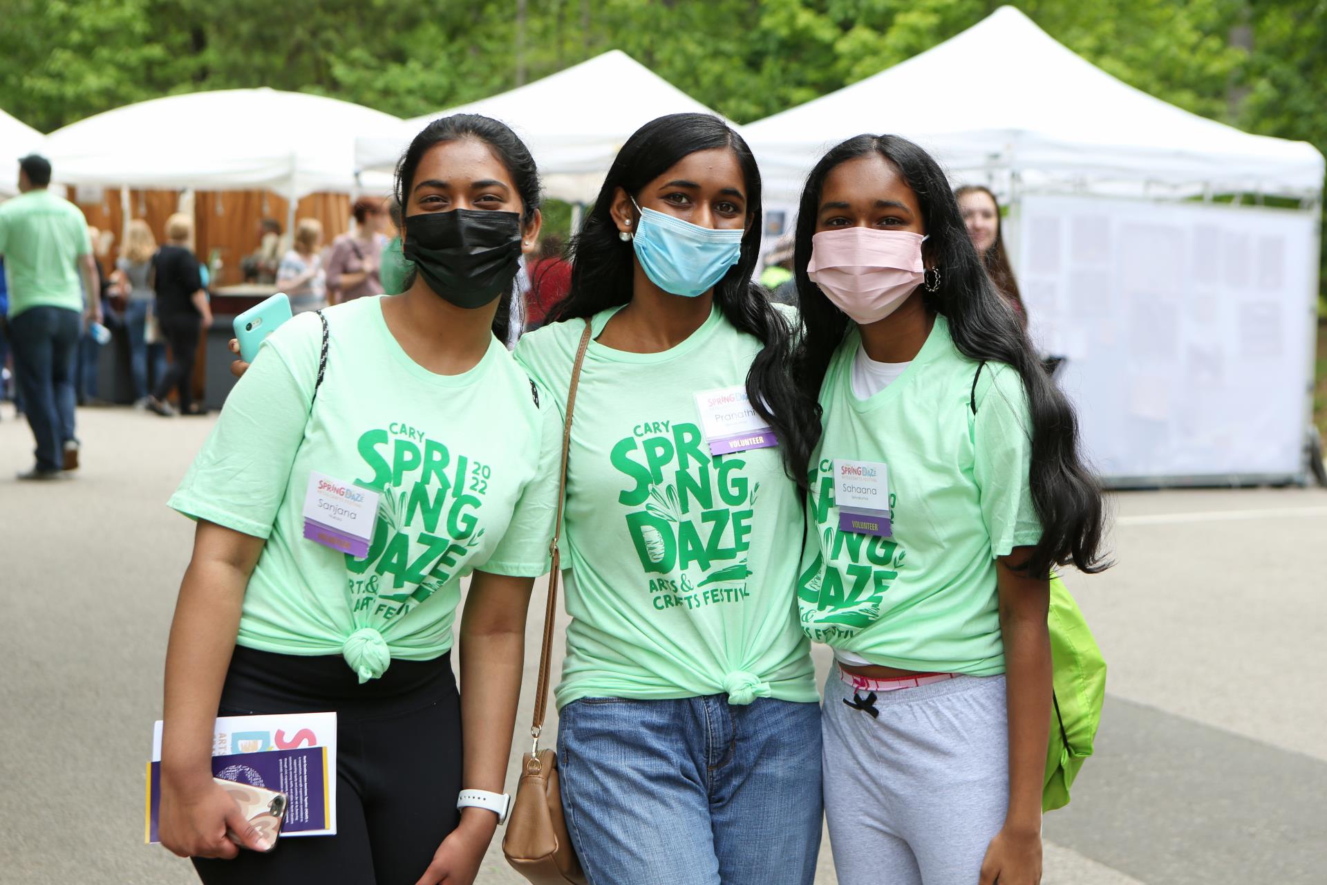 3 Volunteers posing together