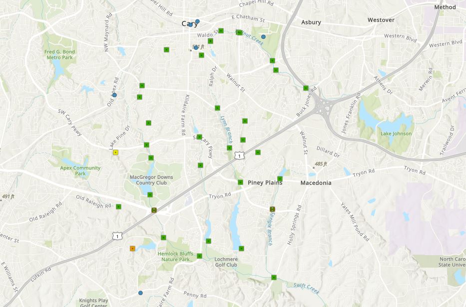 Sensor Rain Gauge Map