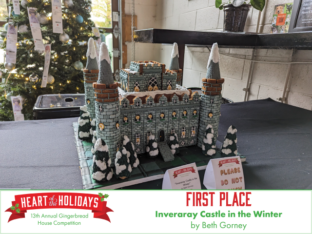 First place overall winner. Inveraray Castle in the Winter is a model of Inveraray Castle topped in snow.