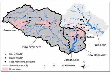 Jordan Lake Watershed Map