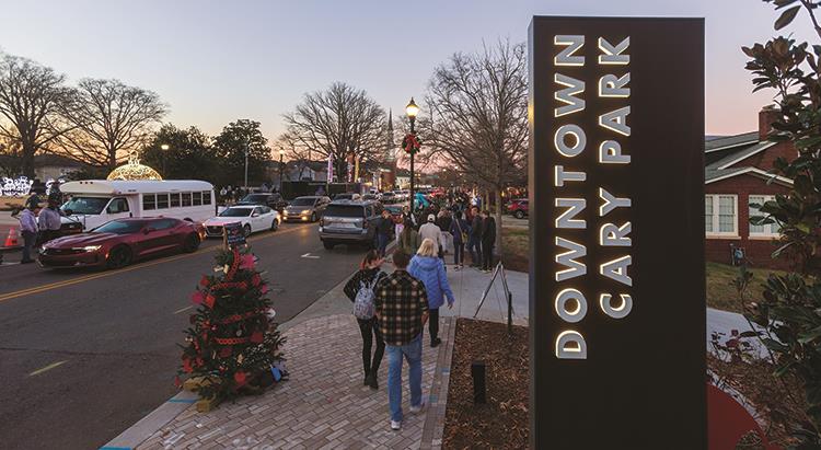 Downtown Cary Park sign