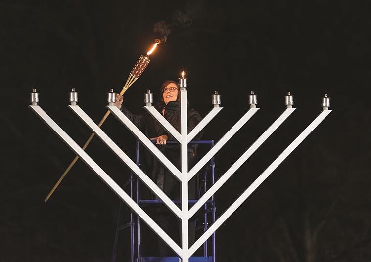 Menorah lighting