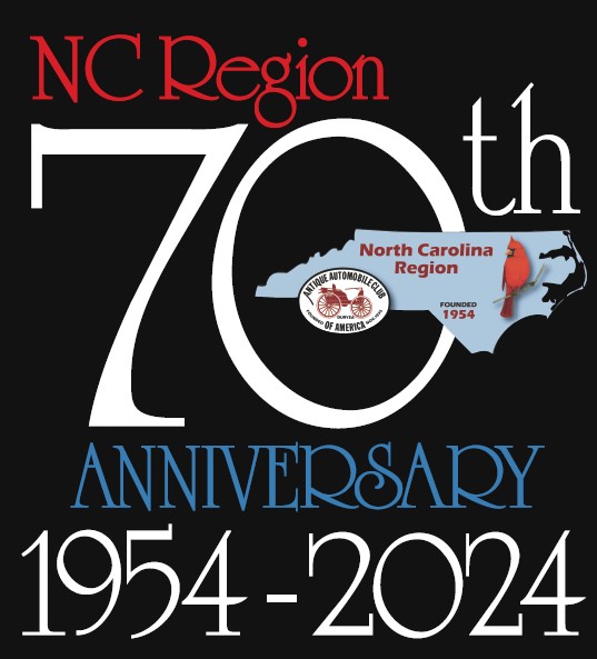 AACA NC Region. 70th anniversary. 1954 - 2024.