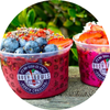 acai bowl topped with fruit