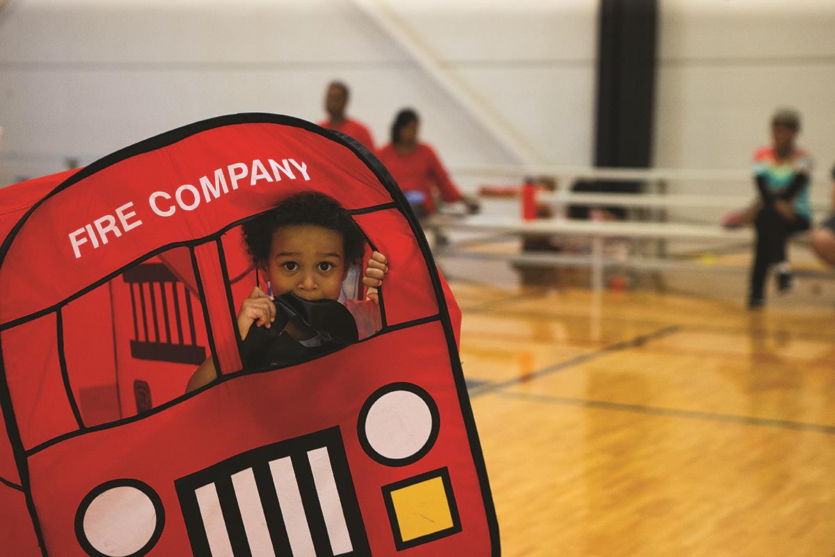 Child plays in PlayZone at Lazy Daze