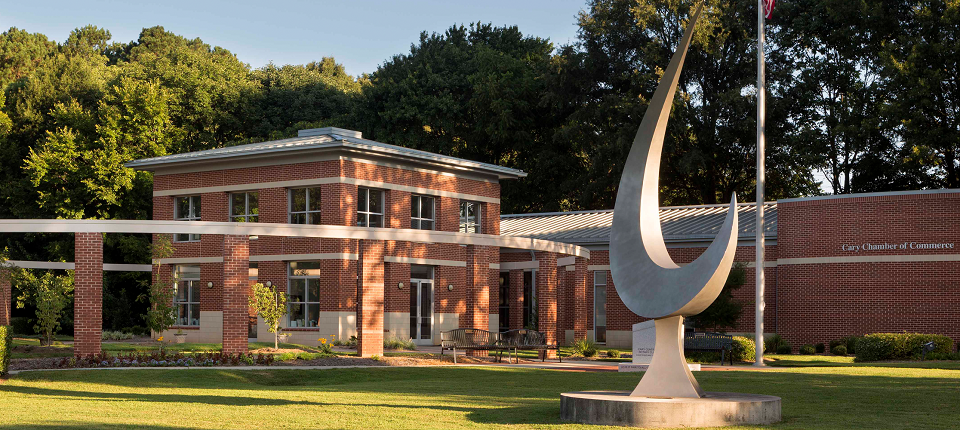 Exterior of the Cary Area Chamber of Commerce