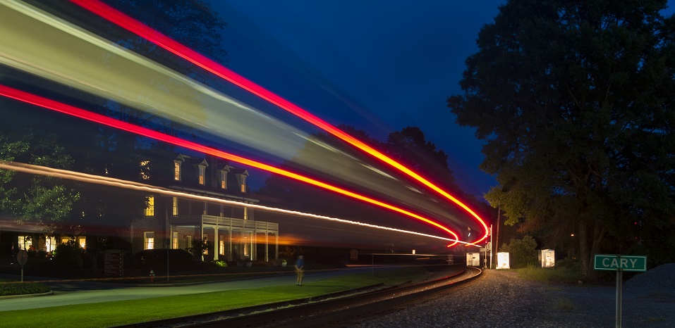 Page-Walker Arts at History Center at night