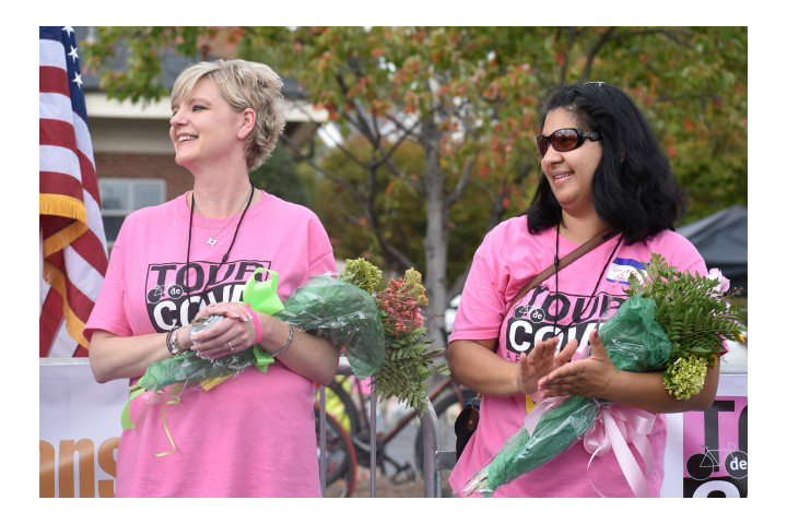 Town staff members at the Tour de Cove